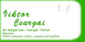 viktor csurgai business card